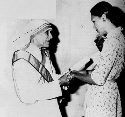 Image result for Baby Doc Duvalie and Mother Teresa photo