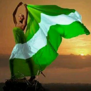 Showing off the colours of the Nigerian flag