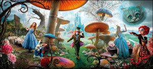 The Disney production of Alice Through the Looking Glass