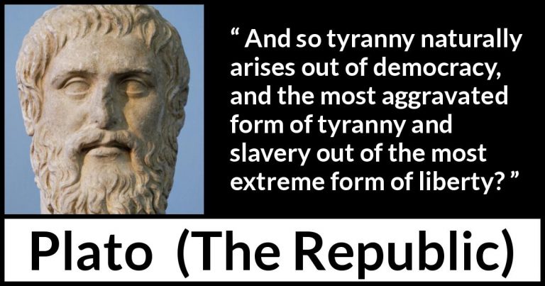 We’re seeing Plato’s prediction unfold as a 3-act play: democracy