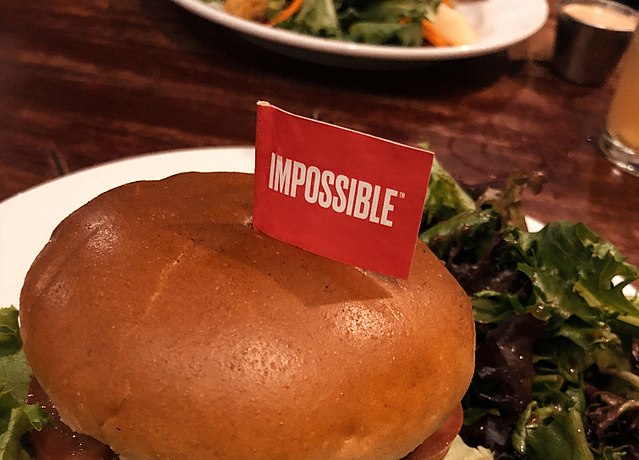 A burger that's made of plant-based protein